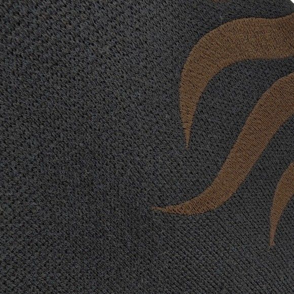 Bogner Mens M Vintage Wool Blend Black Blue Brown Embroidered Neck Zip Sweater - Picture 3 of 14